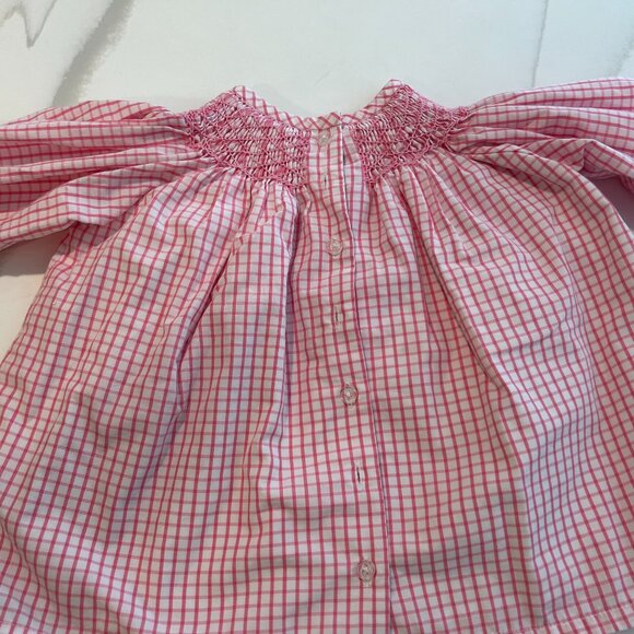 THE BEAUFORT BONNET COMPANY Toddler Girl Pink Gingham Smocked Top - Picture 3 of 5